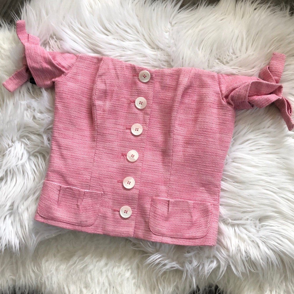 Bebe Vintage Corset Button Up Top